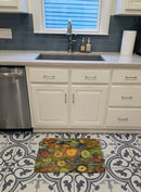 Abstract with Mother Earth Machine Washable Memory Foam Mat 8966RUG Abstract with Mother Earth Machine Washable Memory Foam Mat 8966RUG