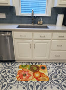 Abstract Flowers Blossoms Machine Washable Memory Foam Mat 8970RUG Abstract Flowers Blossoms Machine Washable Memory Foam Mat 8970RUG