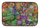 Abstract in Purple Green and Orange Dish Drying Mat β Absorbent, Artistic Kitchen Essentials 8971DDM Abstract in Purple Green and Orange Dish Drying Mat β Absorbent, Artistic Kitchen Essentials 8971DDM