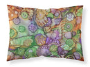 Abstract in Purple Green and Orange Fabric Standard Pillowcase – Artistic Decorative Front, White Back 8971PILLOWCASE Abstract in Purple Green and Orange Fabric Standard Pillowcase – Artistic Decorative Front, White Back 8971PILLOWCASE