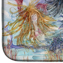 Abstract Mermaid Water Fantasy Dish Drying Mat β Absorbent, Artistic Kitchen Essentials 8975DDM Abstract Mermaid Water Fantasy Dish Drying Mat β Absorbent, Artistic Kitchen Essentials 8975DDM