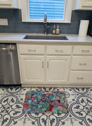 Abstract in Reds and Blues Machine Washable Memory Foam Mat 8982RUG Abstract in Reds and Blues Machine Washable Memory Foam Mat 8982RUG