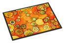 Abstract Flowers in Oranges and Yellows Doormat - 24x36 Decorative Floor Mat β Indoor/Outdoor Rug Abstract Flowers in Oranges and Yellows Doormat - 24x36 Decorative Floor Mat β Indoor/Outdoor Rug