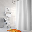 Abstract Flowers in Oranges and Yellows Machine Washable Memory Foam Mat 8987RUG Abstract Flowers in Oranges and Yellows Machine Washable Memory Foam Mat 8987RUG