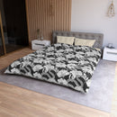 "Garden in Gray" Microfiber Duvet Cover "Garden in Gray" Microfiber Duvet Cover