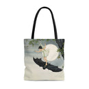"Fairy Riding a Bat" Heavy-Duty Canvas Tote Bag "Fairy Riding a Bat" Heavy-Duty Canvas Tote Bag