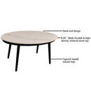 5-Piece Modern Patio Conversation Set with Plush Cushions, Marble-Look Coffee Table, & End Table 5-Piece Modern Patio Conversation Set with Plush Cushions, Marble-Look Coffee Table, & End Table