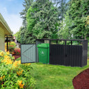 94" Heavy Duty Outdoor Galvanized Stainless Steel Garbage Bin Shed For 3 Trash Cans (SAK89882) 94" Heavy Duty Outdoor Galvanized Stainless Steel Garbage Bin Shed For 3 Trash Cans (SAK89882)