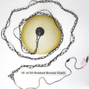 16"W Plug In Swag Amber Glass Pendant Light Bronze Finish 16"W Plug In Swag Amber Glass Pendant Light Bronze Finish