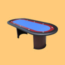 Premium 96" Poker Table With Speed Cloth And Wooden Texture Racetrack For 10 Players (SAK75023) Premium 96" Poker Table With Speed Cloth And Wooden Texture Racetrack For 10 Players (SAK75023)