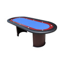Premium 96" Poker Table With Speed Cloth And Wooden Texture Racetrack For 10 Players (SAK75023) Premium 96" Poker Table With Speed Cloth And Wooden Texture Racetrack For 10 Players (SAK75023)