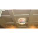 14"W Moderne Flush Mount Conversion Kit  White Fabric Drum Lampshade 14"W Moderne Flush Mount Conversion Kit  White Fabric Drum Lampshade