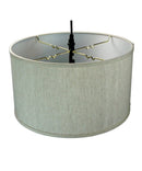 18"W 2 Light Swag Plug-In Pendant  Textured Oatmeal with Diffuser Black Cord 18"W 2 Light Swag Plug-In Pendant  Textured Oatmeal with Diffuser Black Cord