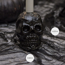 Black Day of the Dead Skull Taper Holder Black Day of the Dead Skull Taper Holder
