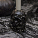 Black Day of the Dead Skull Taper Holder Black Day of the Dead Skull Taper Holder