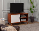 Flynn Small TV Console, Chestnut/White Flynn Small TV Console, Chestnut/White