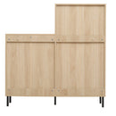 Walker Edison | Rattan 5 Door Shoe Rack Walker Edison | Rattan 5 Door Shoe Rack