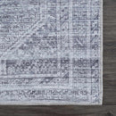 Barny Gray Blue Washable Rug Barny Gray Blue Washable Rug