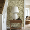 Whimsical Bloom Wallpaper - Soft Green & Cream Floral Whimsical Bloom Wallpaper - Soft Green & Cream Floral