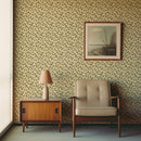 Whimsical Bloom Wallpaper - Soft Green & Cream Floral Whimsical Bloom Wallpaper - Soft Green & Cream Floral