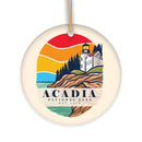 Acadia National Park Retro Style Ornament, Maine USA  Tourist Attraction and Gift Acadia National Park Retro Style Ornament, Maine USA  Tourist Attraction and Gift