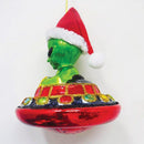 Alien and UFO Glass Christmas Ornament Alien and UFO Glass Christmas Ornament