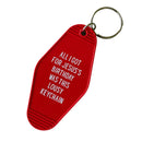 All I Got For Jesus's Birthday Christmas Motel Style Keychain in Red All I Got For Jesus's Birthday Christmas Motel Style Keychain in Red