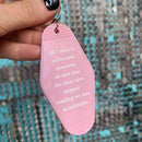 All I Need Is Coffee And Mascara We Ride at Midnight Motel Keychain All I Need Is Coffee And Mascara We Ride at Midnight Motel Keychain