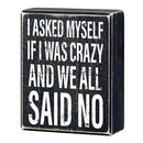All Said No Box Sign | Wooden Box Wall Tabletop Decor | 4" x 5" All Said No Box Sign | Wooden Box Wall Tabletop Decor | 4" x 5"