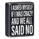 All Said No Box Sign | Wooden Box Wall Tabletop Decor | 4" x 5" All Said No Box Sign | Wooden Box Wall Tabletop Decor | 4" x 5"