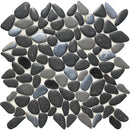 Aquatica Abyss Black Random Pebble Mosaic 10.5"x10.5" - Liquid Rocks Collection Aquatica Abyss Black Random Pebble Mosaic 10.5"x10.5" - Liquid Rocks Collection