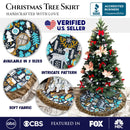 Woodland Animal Scandinavian Folk Christmas Tree Skirt Woodland Animal Scandinavian Folk Christmas Tree Skirt