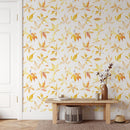 Yellow Fall Leaves Wallpaper - Removable Wallpaper Yellow Fall Leaves Wallpaper - Removable Wallpaper