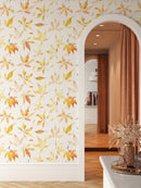 Yellow Fall Leaves Wallpaper - Removable Wallpaper Yellow Fall Leaves Wallpaper - Removable Wallpaper