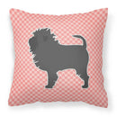 Affenpinscher Checkerboard Pink Fabric Decorative Pillow BB3648PW1818 Affenpinscher Checkerboard Pink Fabric Decorative Pillow BB3648PW1818