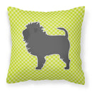 Affenpinscher Checkerboard Green Fabric Decorative Pillow BB3848PW1818 Affenpinscher Checkerboard Green Fabric Decorative Pillow BB3848PW1818
