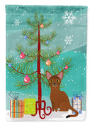 Abyssinian Cat Merry Christmas Tree Garden Flag - Outdoor Decorative Yard Flag BB4411GF Abyssinian Cat Merry Christmas Tree Garden Flag - Outdoor Decorative Yard Flag BB4411GF