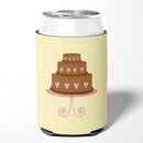 3 Tier Heart Chocolate Cake on Yellow Can or Bottle Hugger BB7288CC 3 Tier Heart Chocolate Cake on Yellow Can or Bottle Hugger BB7288CC