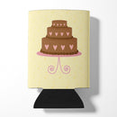 3 Tier Heart Chocolate Cake on Yellow Can or Bottle Hugger BB7288CC 3 Tier Heart Chocolate Cake on Yellow Can or Bottle Hugger BB7288CC