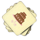 3 Tier Heart Chocolate Cake on Yellow Foam Coaster  BB7288FC 3 Tier Heart Chocolate Cake on Yellow Foam Coaster  BB7288FC
