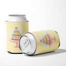 3 Tier Cake on Yellow Can or Bottle Hugger BB7290CC 3 Tier Cake on Yellow Can or Bottle Hugger BB7290CC
