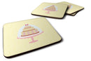 3 Tier Cake on Yellow Foam Coaster  BB7290FC 3 Tier Cake on Yellow Foam Coaster  BB7290FC
