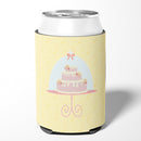 3 Tier Cake on Yellow Can or Bottle Hugger BB7291CC 3 Tier Cake on Yellow Can or Bottle Hugger BB7291CC