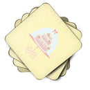 3 Tier Cake on Yellow Foam Coaster  BB7291FC 3 Tier Cake on Yellow Foam Coaster  BB7291FC