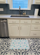 Winter Snowflakes on White Machine Washable Memory Foam Mat BB7487RUG Winter Snowflakes on White Machine Washable Memory Foam Mat BB7487RUG