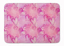Watercolor Hot Pink Hearts Machine Washable Memory Foam Mat BB7564RUG Watercolor Hot Pink Hearts Machine Washable Memory Foam Mat BB7564RUG