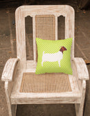 Boer Goat Green Fabric Decorative Pillow BB7712PW1818 Boer Goat Green Fabric Decorative Pillow BB7712PW1818