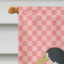 Blue Swedish Duck Pink Check Flag Canvas House Size BB7862CHF Blue Swedish Duck Pink Check Flag Canvas House Size BB7862CHF