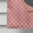 Blue Swedish Duck Pink Check Flag Canvas House Size BB7862CHF Blue Swedish Duck Pink Check Flag Canvas House Size BB7862CHF