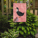 Blue Swedish Duck Pink Check Garden Flag - Outdoor Decorative Yard Flag Blue Swedish Duck Pink Check Garden Flag - Outdoor Decorative Yard Flag